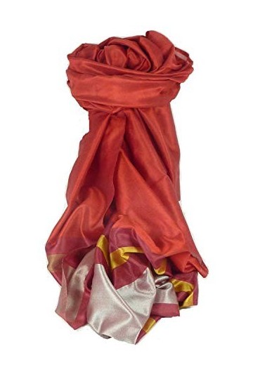 Pashmina & Silk Foulard de Soie Prime Varanasi Border Heritage Gupta 166