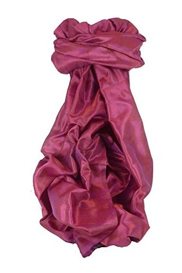 Pashmina & Silk Varanasi Foulard de Soie Mittal 4 Carnation Gamme Heritage