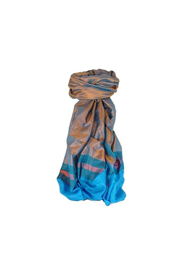 Pashmina & Silk Foulard de Soie Prime Varanasi Border Heritage Dasgupta 514