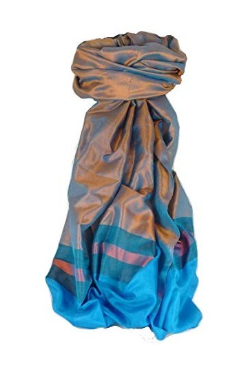 Pashmina & Silk Foulard de Soie Prime Varanasi Border Heritage Dasgupta 514