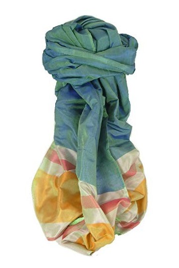 Pashmina & Silk Foulard de Soie Prime Varanasi Border Heritage Rajagopal 262
