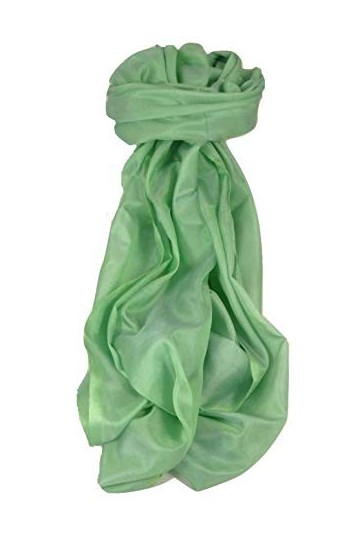 Pashmina & Silk Varanasi Foulard de Soie Sahni 5 Peppermint Gamme Heritage