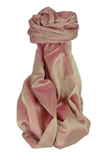 Pashmina & Silk Varanasi Foulard de Soie Sahni 1 Carnation Gamme Heritage