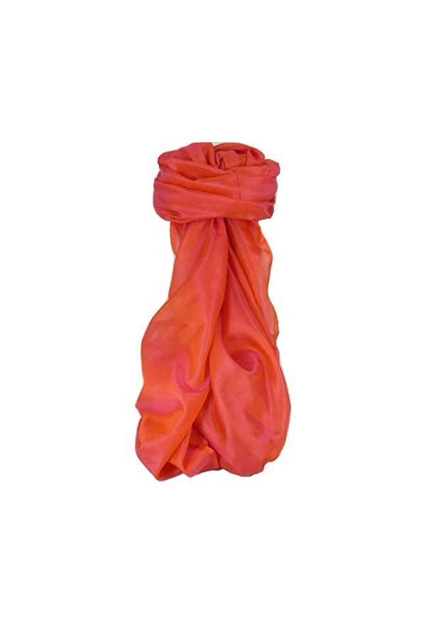 Pashmina & Silk Varanasi Foulard de Soie Madan 4 Peony Gamme Heritage