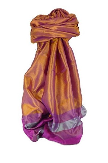 Pashmina & Silk Foulard de Soie Prime Varanasi Border Heritage Sandeep 306