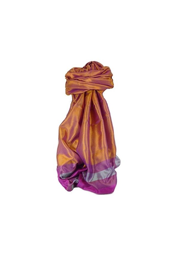 Pashmina & Silk Foulard de Soie Prime Varanasi Border Heritage Sandeep 306