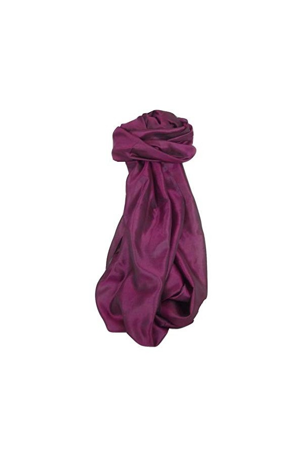 Pashmina & Silk Varanasi Foulard de Soie Nara 3 Hibiscus Gamme Heritage