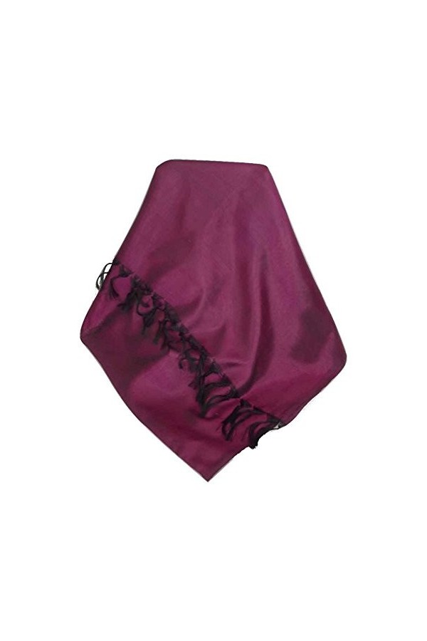 Pashmina & Silk Varanasi Foulard de Soie Nara 3 Hibiscus Gamme Heritage