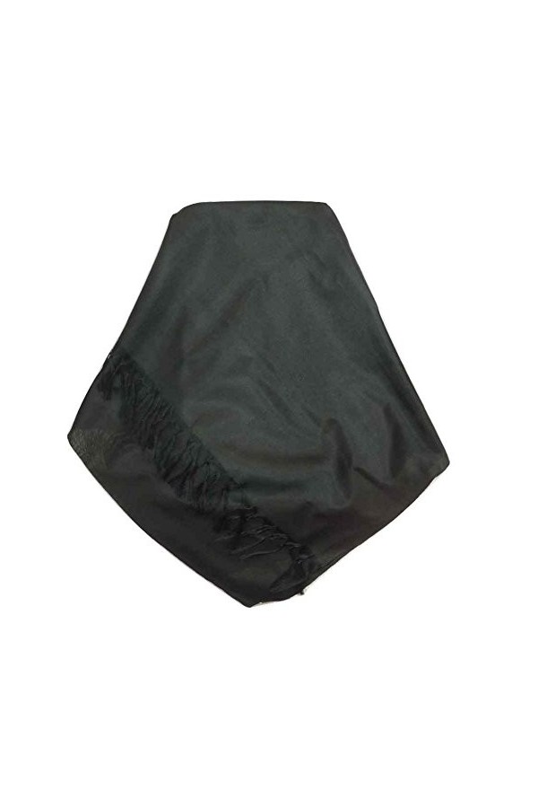 Pashmina & Silk Varanasi Foulard de Soie Nara 5 Black Gamme Heritage