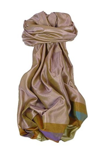 Pashmina & Silk Foulard de Soie Prime Varanasi Border Heritage Rampersan 412