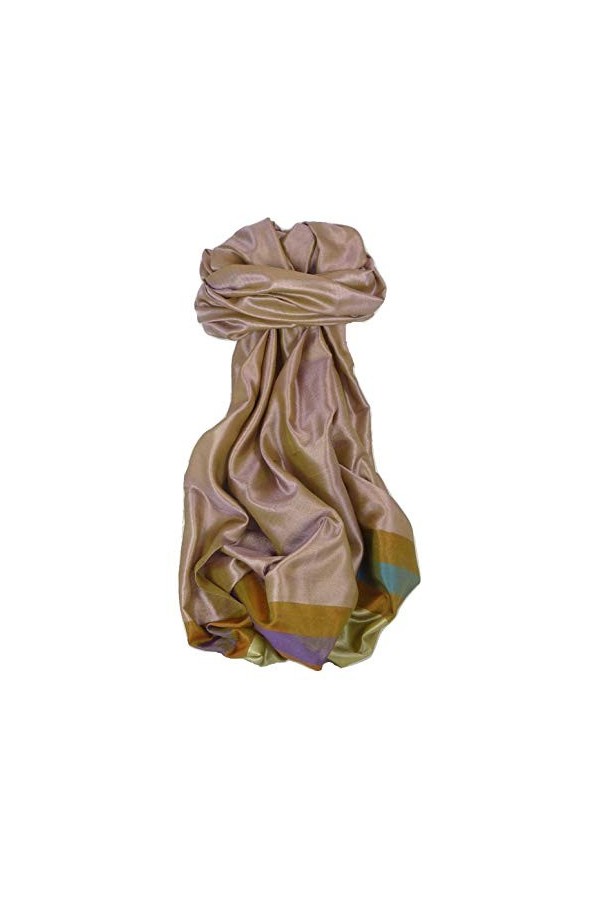 Pashmina & Silk Foulard de Soie Prime Varanasi Border Heritage Rampersan 412