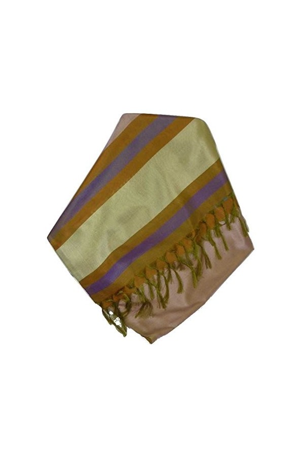 Pashmina & Silk Foulard de Soie Prime Varanasi Border Heritage Rampersan 412