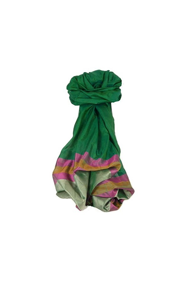 Pashmina & Silk Foulard de Soie Prime Varanasi Border Heritage Swami 601