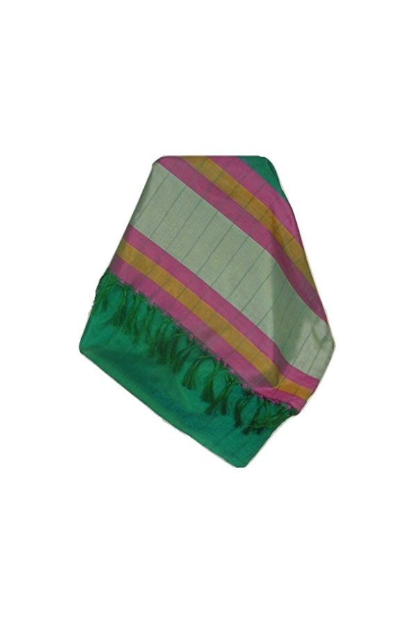 Pashmina & Silk Foulard de Soie Prime Varanasi Border Heritage Swami 601