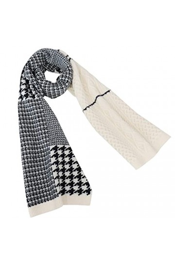 Écharpe dhiver pour femme Châle en laine à carreaux Étole en cachemire doux Chaud Pashmina Foulard Élégant Grand Léger Desig