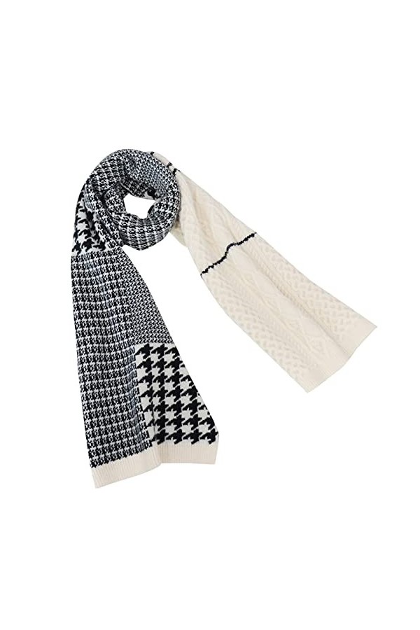 Écharpe dhiver pour femme Châle en laine à carreaux Étole en cachemire doux Chaud Pashmina Foulard Élégant Grand Léger Desig