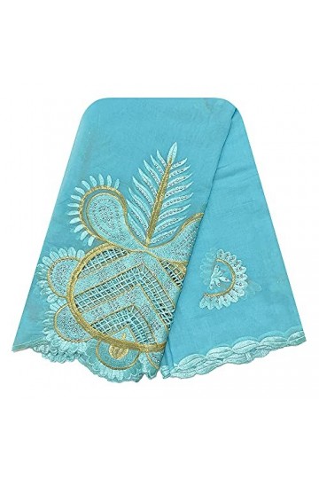 Foulard hijab en coton doux pour femme africaine, foulard brodé pour châles, Bx-29-8, Taille unique