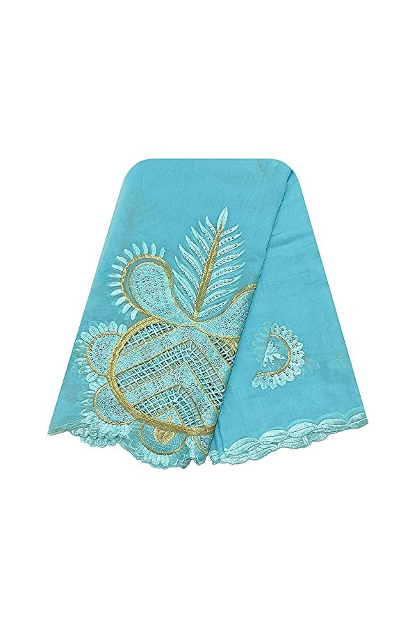 Foulard hijab en coton doux pour femme africaine, foulard brodé pour châles, Bx-29-8, Taille unique