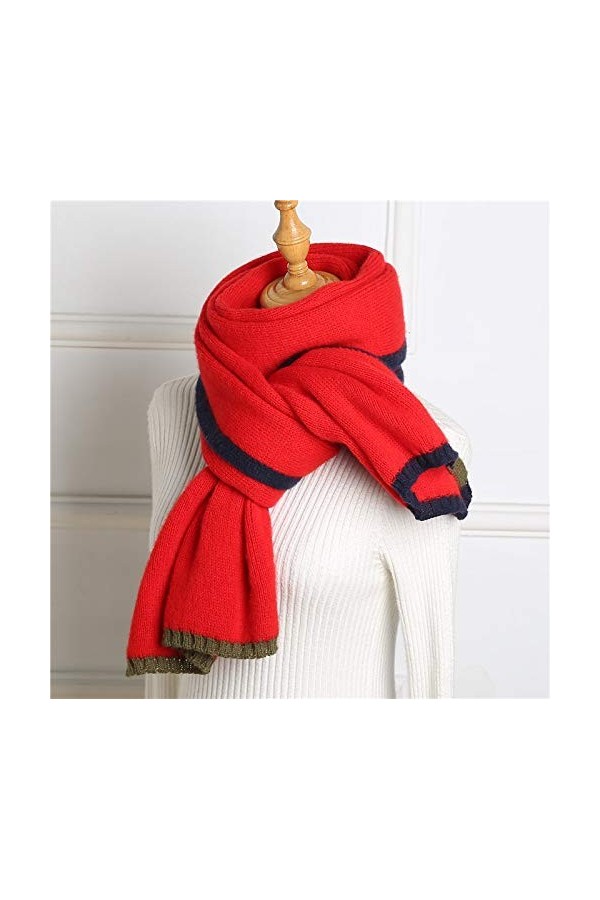KGDC Echarpe Châle Lady Winter Foulard Châles Solid en Cachemire Femmes Feunes Écharpes Pashmina Femelle Épais Épais Chaud Bl