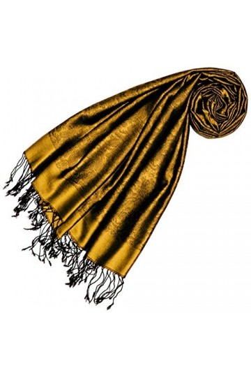Lorenzo Cana - Pashmina - Imprimé cachemire - Femme Jaune Goldgelb Schwarz 70 x 190 cm