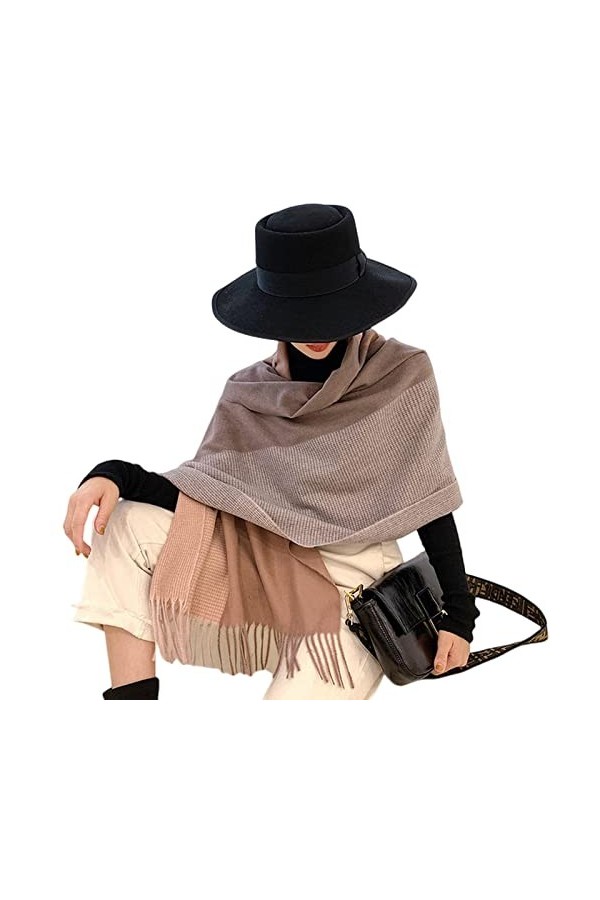 TOBILE Écharpes pour femme double face à carreaux dhiver pour femme - Écharpe en cachemire synthétique pashmina et écharpes 