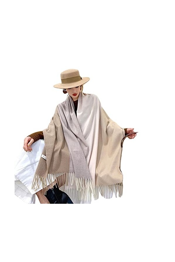 TOBILE Écharpes pour femme double face à carreaux dhiver pour femme - Écharpe en cachemire synthétique pashmina et écharpes 