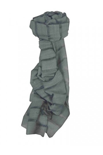 Pashmina & Silk Foulard de Soie Vietnamienne Hue Weave Charcoal