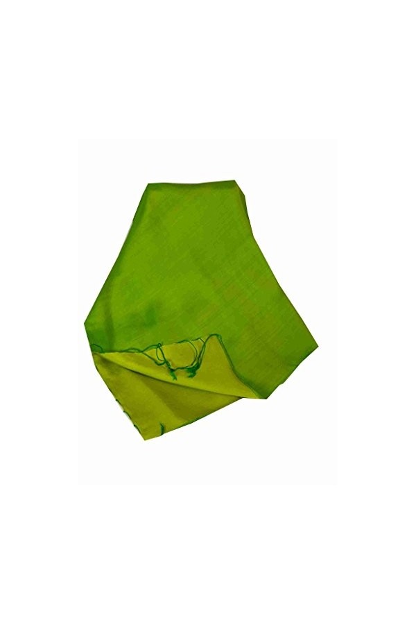 Pashmina & Silk Foulard de Soie Vietnamienne Cham-Pa Emerald