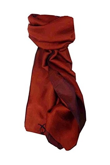 Pashmina & Silk Foulard de Soie Vietnamienne Cham-Pa Umber