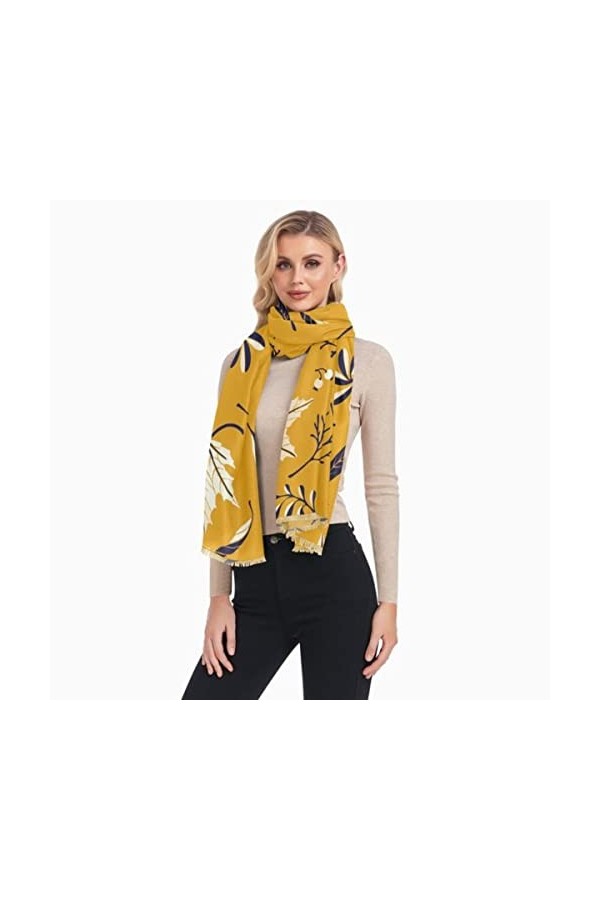 Automne Pashmina châle dame Wrap chaud hiver écharpes personnaliser impression femme Foulard plage étoles écharpe-01