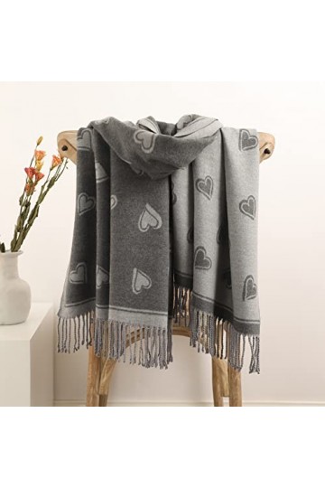 Echarpe femme pour rester au chaud Écharpe cachemire amour écharpes châle châle femme hijab enveloppe hiver femme chaleureuse