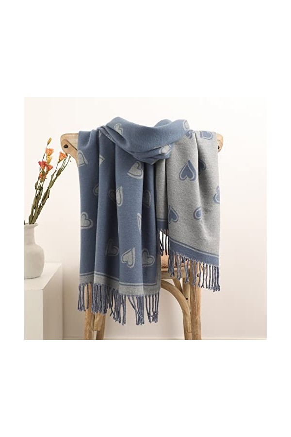 Echarpe femme pour rester au chaud Écharpe cachemire amour écharpes châle châle femme hijab enveloppe hiver femme chaleureuse