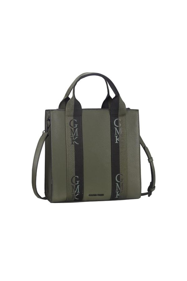 MARCO TOZZI by GMK 2-81005-41-1-001BLACK Sac à fermeture Éclair Vert/noir, Noir 001, Taille unique