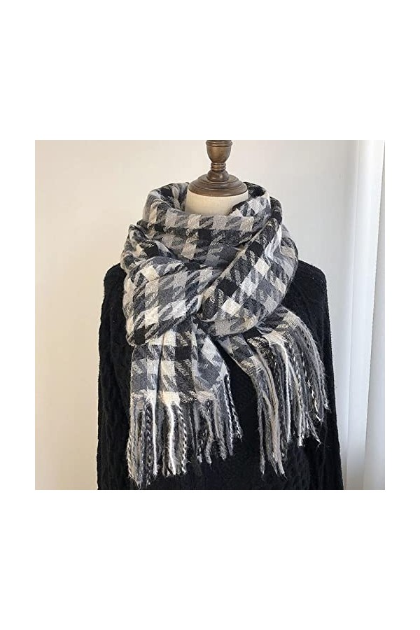 Foulard Femme Cheveux Echarpe Soie Nouvelle Écharpe Design De Mode avec Gland Chaud Longue Écharpe Carrée Femmes Épaissie Châ