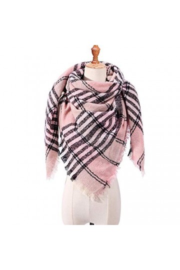 Foulard Femme Cheveux Echarpe Soie Nouveau Triangle Écharpe Dames Plaid Chaud Écharpe Dames Châle Dames Turban Wrap Couvertur
