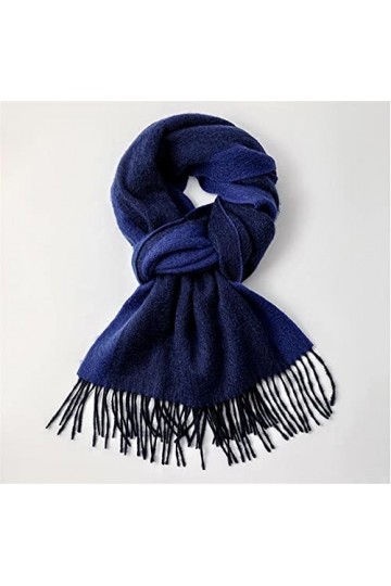 Femmes Hommes Echarpe Hiver Couvertures Chaudes Echarpe Douillette Laine Pure Long Châle Tasseled Châle Ombre Color Multicolo