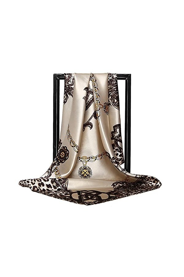 TZUFA Écharpe Femmes Automne Coton Viscose Gland Écharpe Léopard Dot Style Wrap Étole Musulman Hijab 180 * 90 Cm
