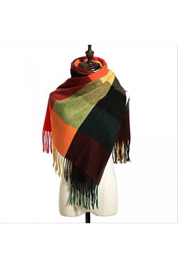 LuisFranklin Foulard Echarpe Femme Soie Cheveux Écharpe Écharpe À Carreaux pour Femmes Écharpe pour Femmes Écharpe Épaississe