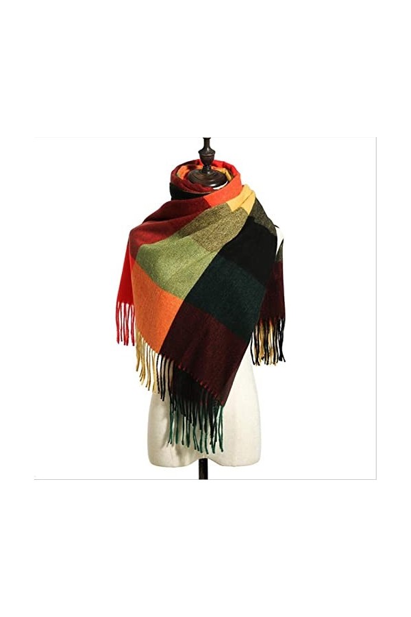 LuisFranklin Foulard Echarpe Femme Soie Cheveux Écharpe Écharpe À Carreaux pour Femmes Écharpe pour Femmes Écharpe Épaississe