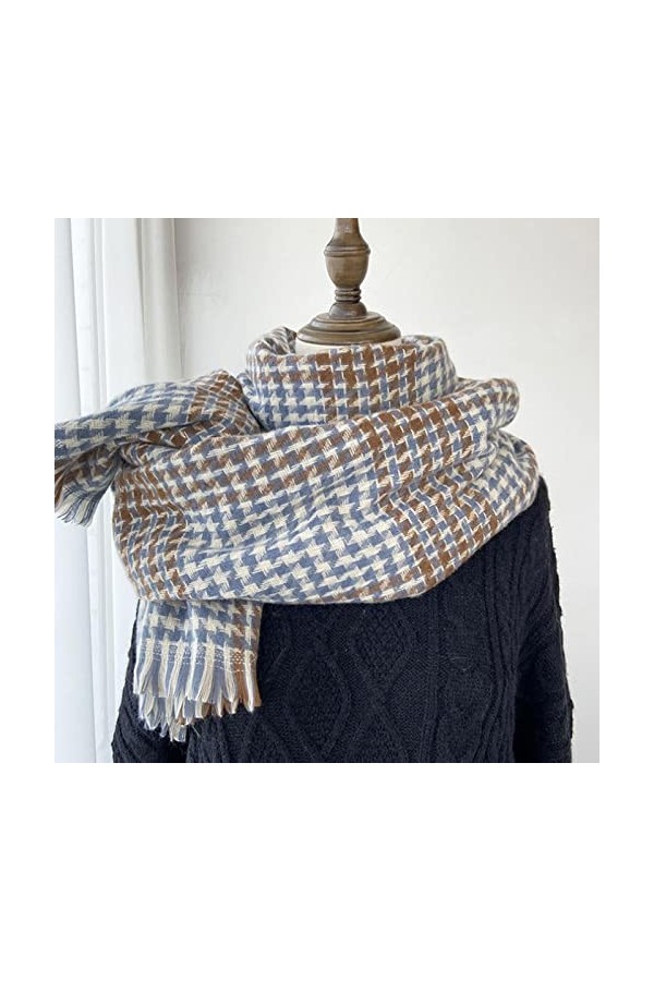 Foulard Femme Cheveux Echarpe Soie Nouvelle Écharpe À Carreaux Femmes Châle De Luxe Longue Mode Écharpe Chaude Femmes Rétro T