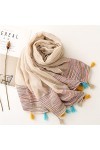AAOTE Plain Ribbon Tassel Viscose Shawl Scarf, Muslim Stole Print Soft Hijab Wraps Pashmina Silk Scarf Scarves Silk Scarf