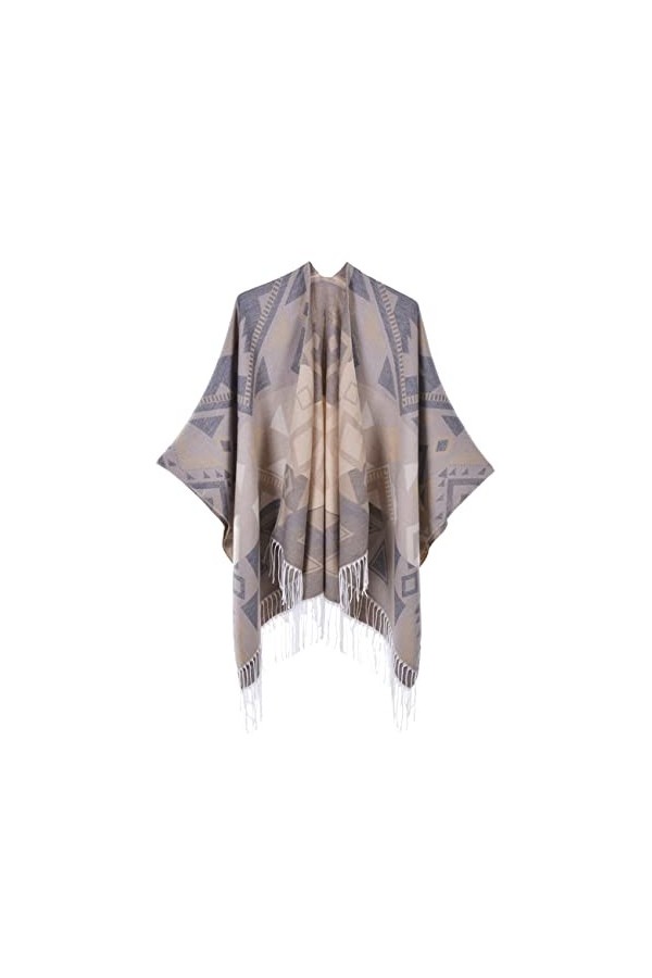 Femmes Écharpes Chaudes Wraps Mesdames Franges frangées Cape de Chaleur Double Face Cape de Chaleur épais pour Hiver Automne 