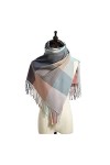 LiFBeauTiFul Cachemire Femmes Plaid écharpe Hiver Chaud châle Wrap Bandana Pashmina Long Gland Femme Foulard Color : E, Size