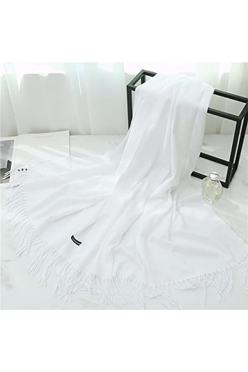 Foulard Femme Soie Cheveux pour De Hiver en Echarpe Dames Écharpe Couleur Unie Épais Chaud Décontracté Écharpe Dames Turban C