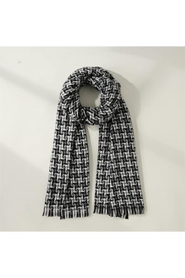 Foulard Femme Soie Cheveux pour De Hiver en Echarpe Nouvelle Écharpe À Carreaux Longue Et Épaisse pour Femmes, Design De Mode