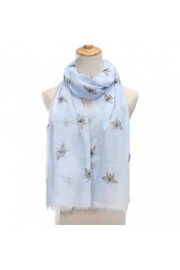 Foulard Femme Cheveux Echarpe Soie Écharpe Dames Écharpe Dames Écharpe Mode Châle Wrap Écharpe 180-70Cm Grand 180-70Cm Bleu C