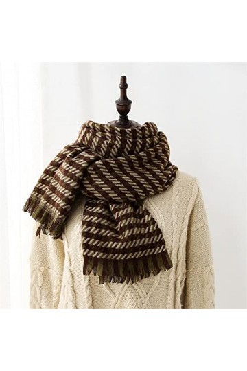 Foulard Femme Cheveux Echarpe Soie Mode Nouvelles Dames Écharpe Frange Longues Dames Châle Rayé Bandana Écharpe Wrap Taille U