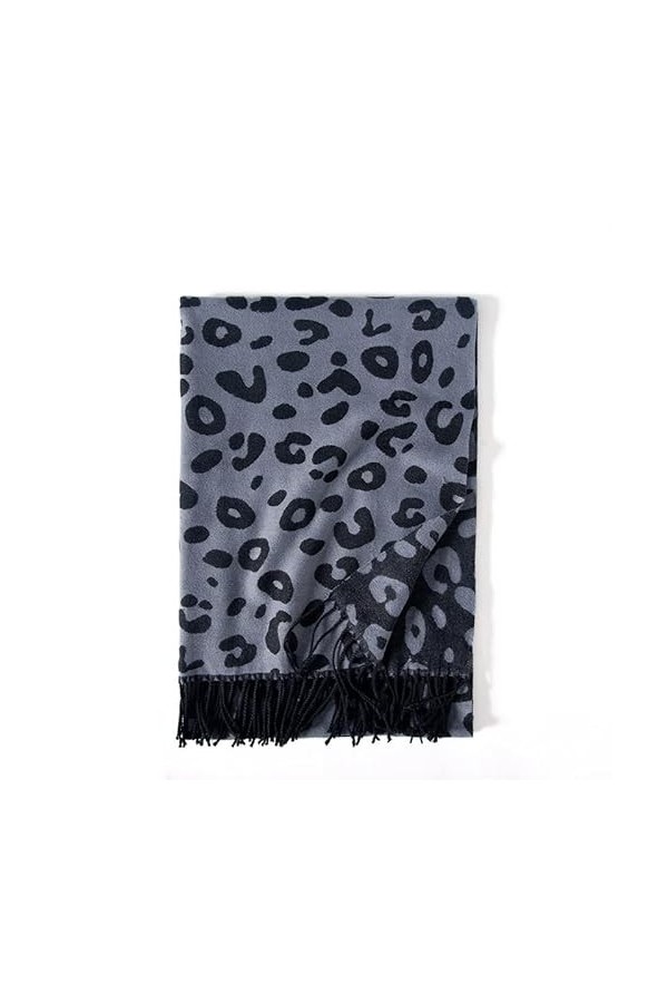 DAFLIN Echarpes Femme， Femmes Gland Imitation Cachemire Imprimé Léopard Écharpe, Chaud Châle Foulard Femme Luxe Marque Color