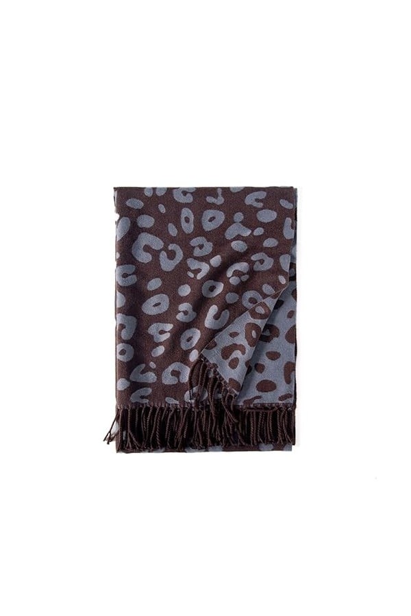 DAFLIN Echarpes Femme， Femmes Gland Imitation Cachemire Imprimé Léopard Écharpe, Chaud Châle Foulard Femme Luxe Marque Color