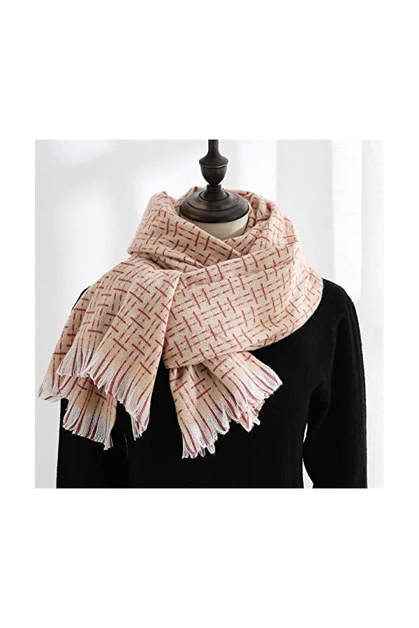 Nouvelles Femmes Écharpes en Cachemire Solide Dame Hiver Épaissir Chaud Doux Pashmina Châles Enveloppes Rose Noir Femme Coule